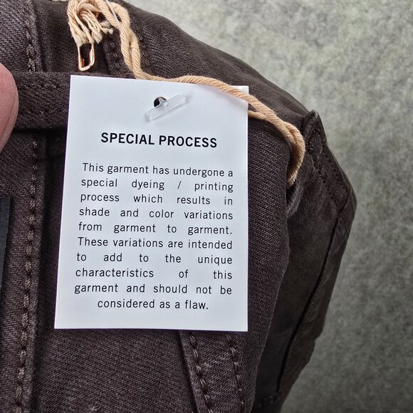 Shyanne High Rise Flare Brown Jeans W31 L34 Retro Frayed Hem Stretch Denim Pants - Picture 7 of 12